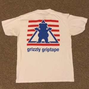 Grizzly Griptape T Shirt, Authentic, White